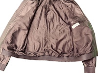 Versace chevron pattern leather jacket - maat slim m - afbeelding 6 van  9