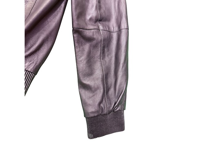 Versace chevron pattern leather jacket - maat slim m - afbeelding 8 van  9