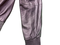 Versace chevron pattern leather jacket - maat slim m - afbeelding 8 van  9