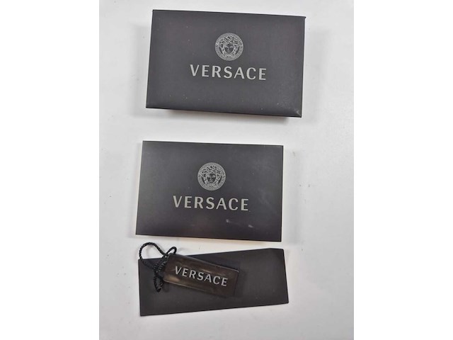 Versace gevlochten leren armband met medusa-bedel - afbeelding 6 van  8