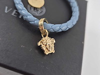 Versace gevlochten leren armband met medusa-bedel - afbeelding 8 van  8