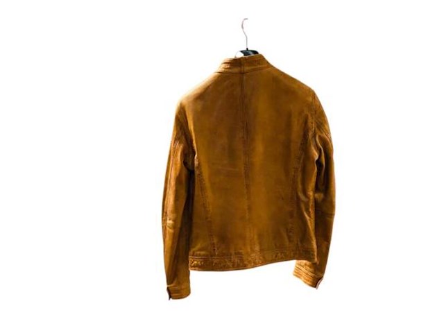 Versace jeans cognackleurige lederen bikerjack - afbeelding 2 van  4