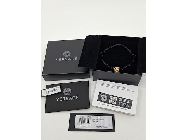 Versace medusa armband, versace, armband, zwart, goud - afbeelding 2 van  8