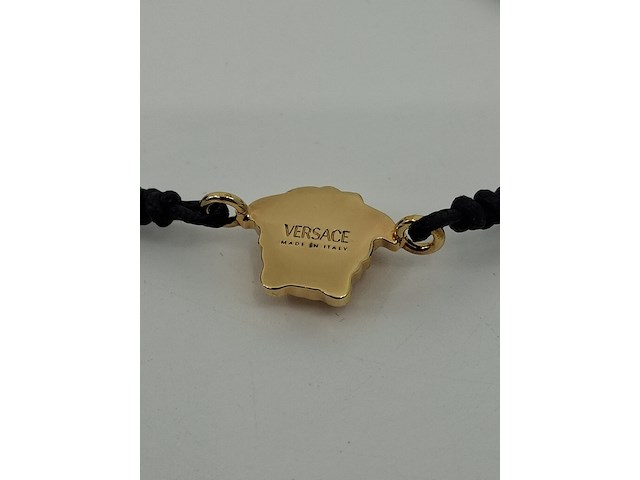 Versace medusa armband, versace, armband, zwart, goud - afbeelding 3 van  8