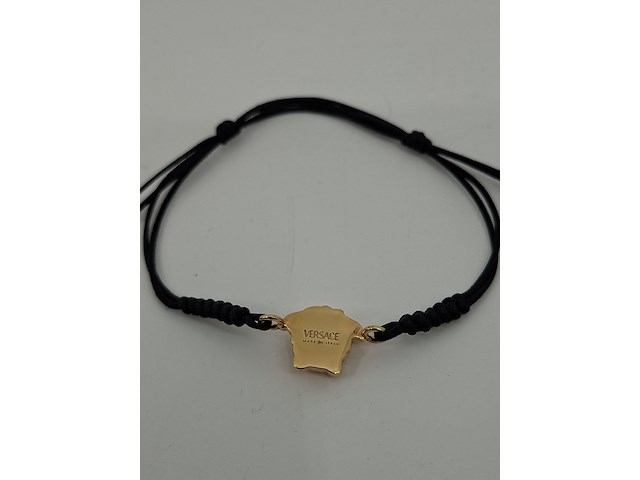 Versace medusa armband, versace, armband, zwart, goud - afbeelding 4 van  8
