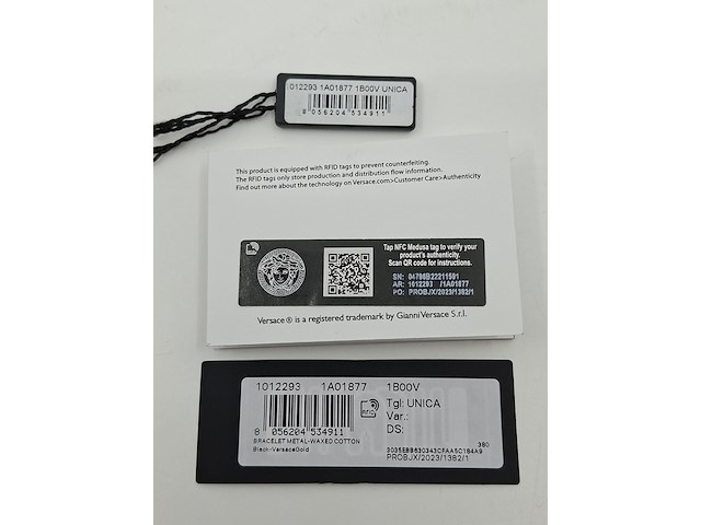 Versace medusa armband, versace, armband, zwart, goud - afbeelding 7 van  8