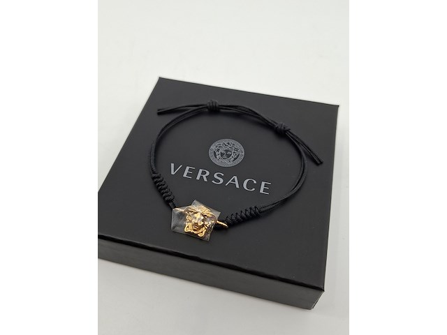 Versace medusa armband, versace, armband, zwart / goud - afbeelding 1 van  7