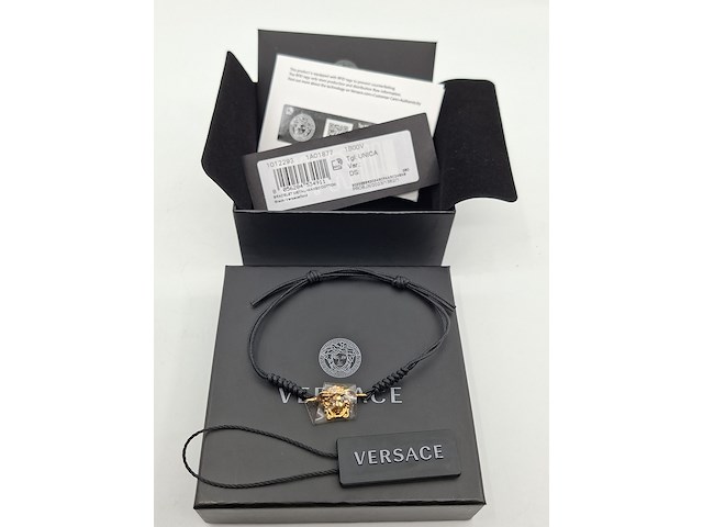 Versace medusa armband, versace, armband, zwart / goud - afbeelding 2 van  7