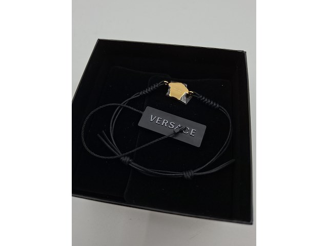 Versace medusa armband, versace, armband, zwart / goud - afbeelding 4 van  7