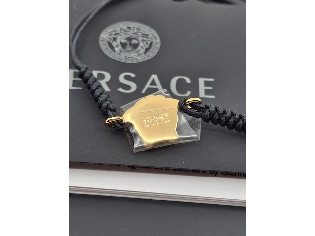 Versace medusa armband, versace, armband, zwart / goud - afbeelding 6 van  7