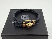 Versace medusa armband, versace, armband, zwart, goud - afbeelding 10 van  10