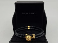 Versace medusa armband, versace, armband, zwart, goud - afbeelding 3 van  10