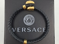 Versace medusa armband, versace, armband, zwart, goud - afbeelding 5 van  10