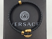 Versace medusa armband, versace, armband, zwart, goud - afbeelding 6 van  10