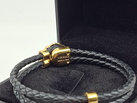 Versace medusa armband, versace, armband, zwart, goud - afbeelding 7 van  10