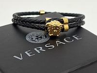 Versace medusa armband, versace, armband, zwart, goud - afbeelding 9 van  10