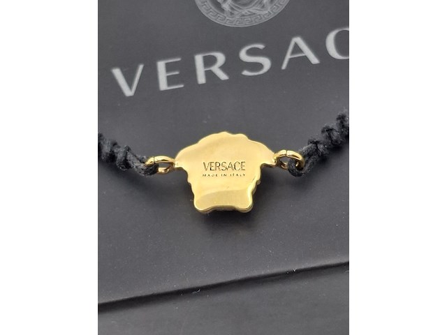 Versace medusa armband, versace, zwart, goud - afbeelding 3 van  8