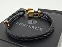 Versace medusa armband, zwart / goud - afbeelding 4 van  7