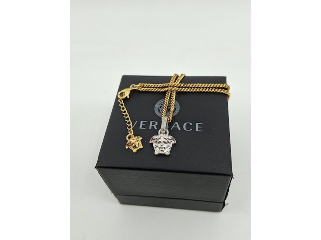 Versace medusa ketting, versace, ketting, goud, zilver - afbeelding 2 van  8