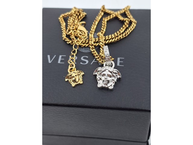 Versace medusa ketting, versace, ketting, goud, zilver - afbeelding 3 van  8