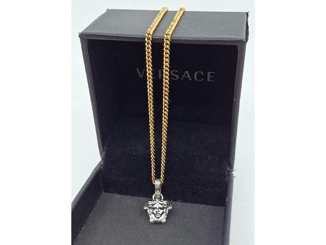 Versace medusa ketting, versace, ketting, goud, zilver - afbeelding 4 van  8