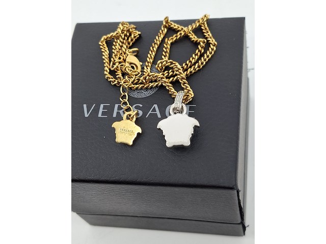 Versace medusa ketting, versace, ketting, goud, zilver - afbeelding 5 van  8