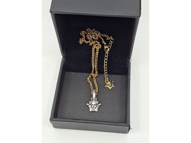 Versace medusa ketting, versace, ketting, goud, zilver - afbeelding 6 van  8