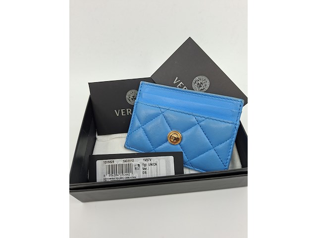 Versace medusa wallet, blauw / goud - afbeelding 2 van  9