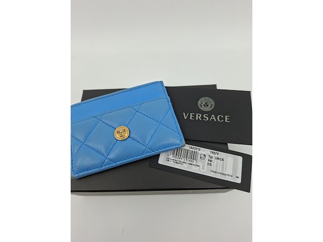 Versace medusa wallet, blauw / goud - afbeelding 3 van  9