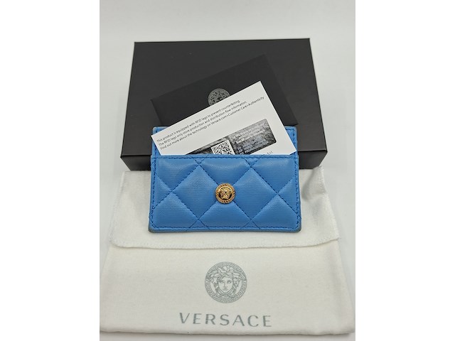 Versace medusa wallet, blauw / goud - afbeelding 5 van  9