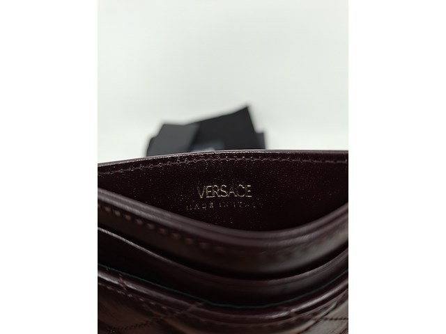 Versace medusa wallet, versace, portemonnee , bordeaux, goud - afbeelding 4 van  18