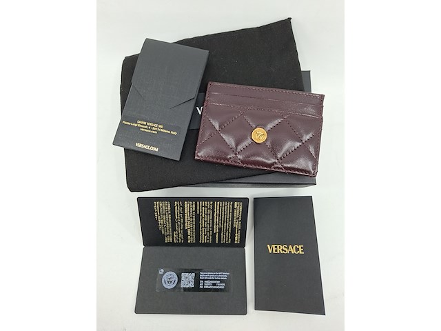 Versace medusa wallet, versace, portemonnee , bordeaux, goud - afbeelding 5 van  18