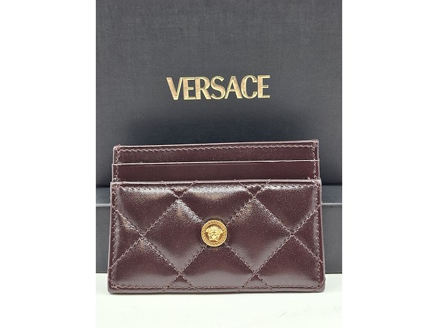 Versace medusa wallet, versace, portemonnee , bordeaux, goud - afbeelding 8 van  18