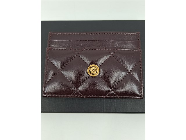 Versace medusa wallet, versace, portemonnee , bordeaux, goud - afbeelding 9 van  18