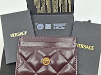 Versace medusa wallet, versace, portemonnee , bordeaux, goud
