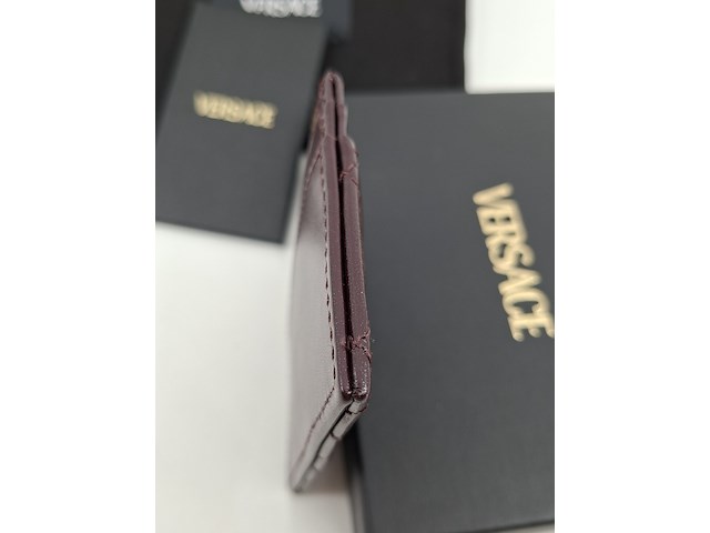 Versace medusa wallet, versace, portemonnee , bordeaux, goud - afbeelding 17 van  18