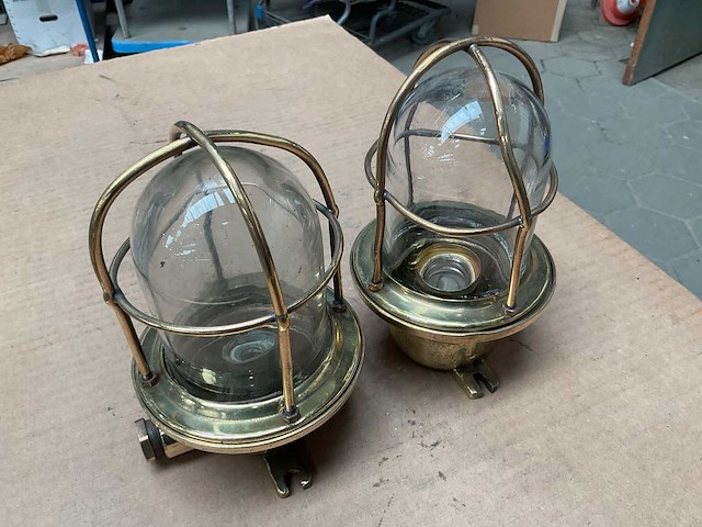Verschillende vintage marine pendant lampen (2x) - afbeelding 5 van  6