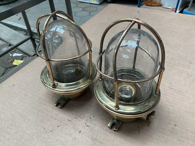Verschillende vintage marine pendant lampen (2x) - afbeelding 6 van  6