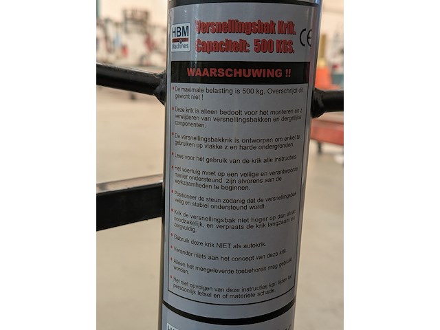 Versnellingsbak krik, 500 kilo hbm - afbeelding 7 van  8