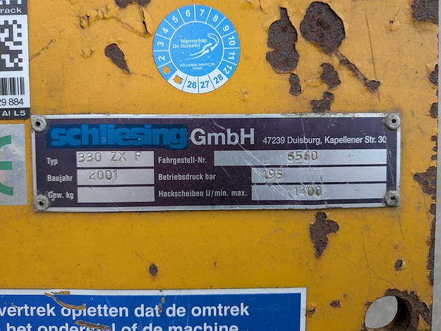 Versnipperaar, schliesing, 993 zx f, 2001 - afbeelding 9 van  17