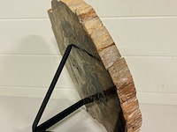 Versteend hout plak + standaard - afbeelding 5 van  5