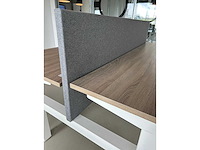 Verstelbaar duo zit/sta bureau hout/wit - afbeelding 2 van  2