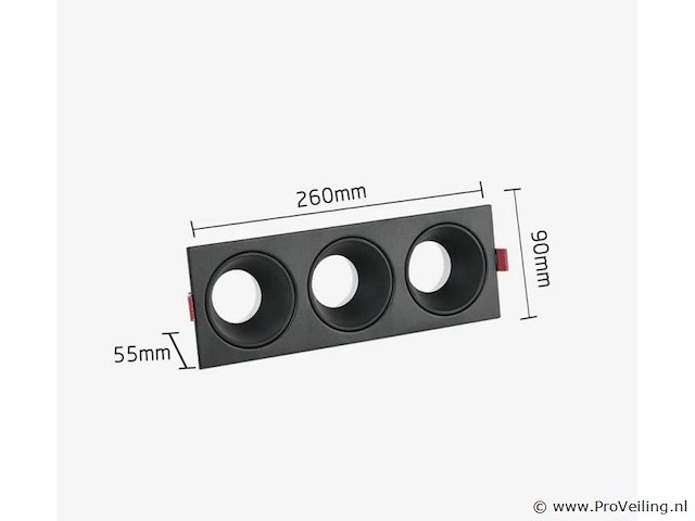 Verstelbare inbouwspot (ep-3) – gu10 fitting – zwart (x20) - afbeelding 5 van  5