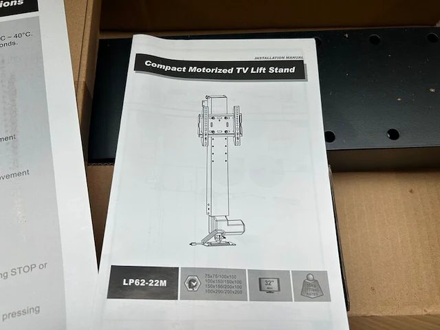 Verstelbare tv standaard motorized, lp62-22m - afbeelding 5 van  5