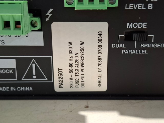 Versterker, electro voice, pa 2250t - afbeelding 4 van  4