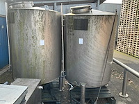 Verticale roestvaststalen opslagtank 1728liter (2x) - afbeelding 1 van  14