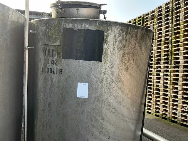 Verticale roestvaststalen opslagtank 1728liter (2x) - afbeelding 14 van  14