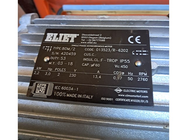 Verticuteermachine - 400mm - 230v eliet, e 401 electric, bouwjaar 2018 - afbeelding 9 van  18