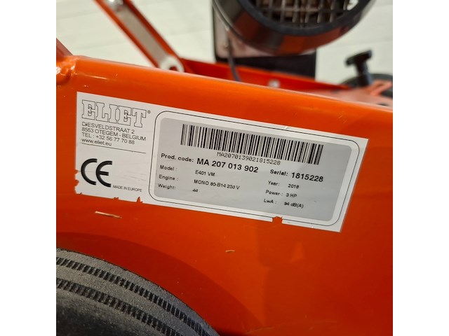 Verticuteermachine - 400mm - 230v eliet, e 401 electric, bouwjaar 2018 - afbeelding 9 van  9