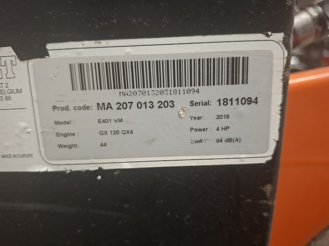 Verticuteermachine - 400mm - benzine eliet, e 401 petrol, bouwjaar 2018 - afbeelding 6 van  7